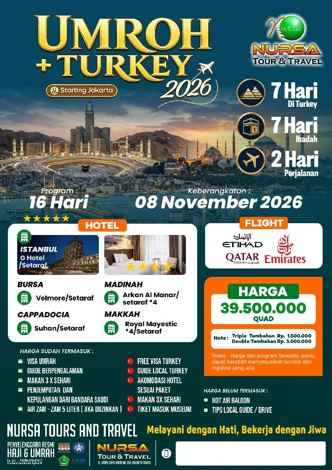 PAKET UMROH 2026 NURSA TOUR